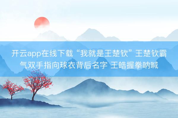 开云app在线下载 “我就是王楚钦” 王楚钦霸气双手指向球衣背后名字 王皓握拳呐喊