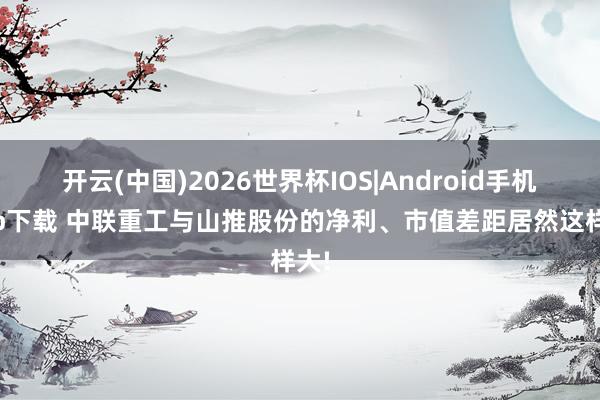 开云(中国)2026世界杯IOS|Android手机app下载 中联重工与山推股份的净利、市值差距居然这样大!