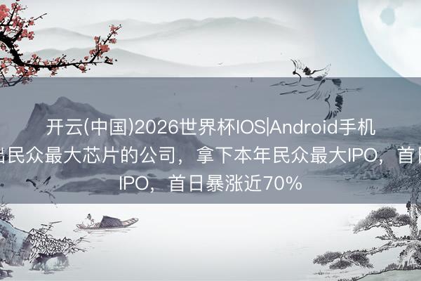 开云(中国)2026世界杯IOS|Android手机app下载 造出民众最大芯片的公司，拿下本年民众最大IPO，首日暴涨近70%