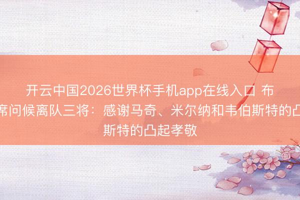 开云中国2026世界杯手机app在线入口 布莱顿主席问候离队三将：感谢马奇、米尔纳和韦伯斯特的凸起孝敬