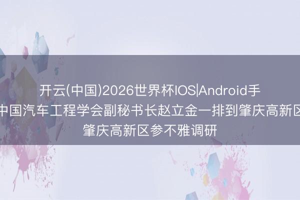 开云(中国)2026世界杯IOS|Android手机app下载 中国汽车工程学会副秘书长赵立金一排到肇庆高新区参不雅调研